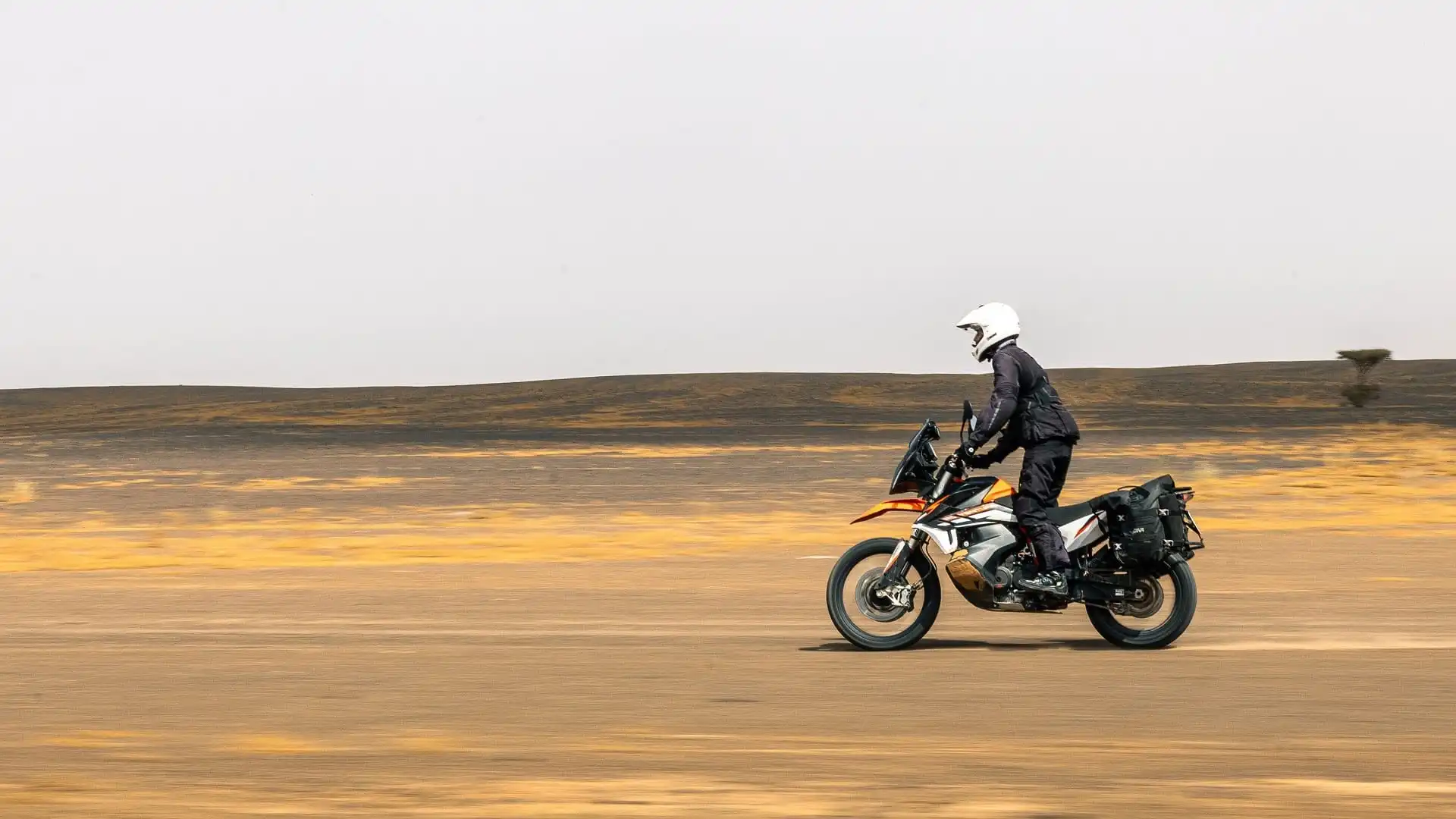 Riding towards the desert